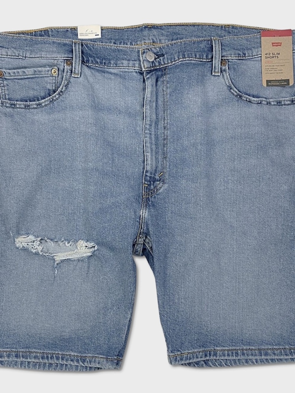 Levi's 412 Slim Shorts Shorts - NWT Mens Size 42 Medium Wash - #44613-D7